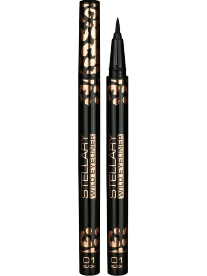 Подводка для глаз фетровая Stellary Wild Eyeliner, тон: 01 черный, 0.8мл