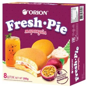 Пирожное бисквитное Orion Fresh Pie маракуйя, 200 г