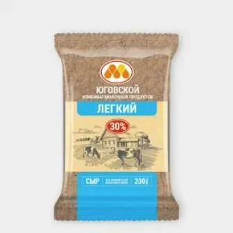 Сыр Юговской Легкий 30% 200г
