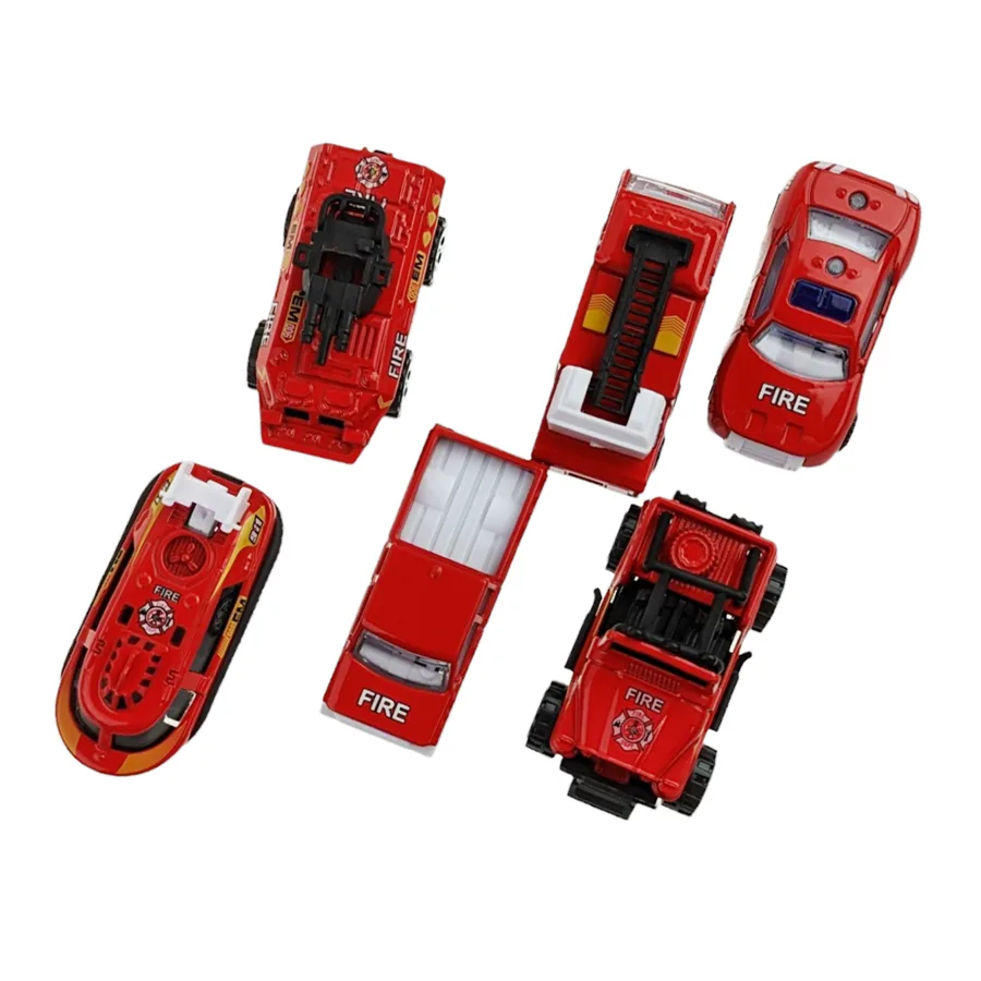 Набор пожарных машин Jile Toys Alloy car, 6шт