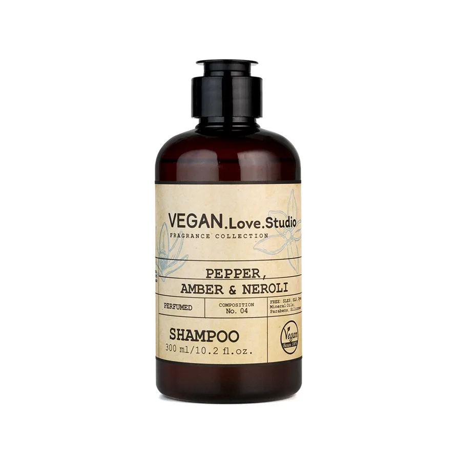 Шампунь Vegan.Love.Studio Pepper, Amber, Neroli, парфюмированный, 300мл