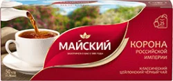 ЧАЙ МАЙСКИЙ, КОРОНА РОССИЙСКОЙ ИМПЕРИИ, ЧЁРНЫЙ, 25 ПАК.