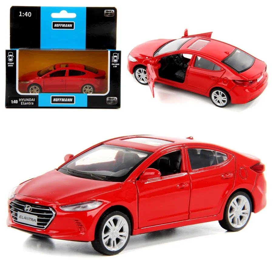 Модель металлической Hyundai Elantra 1:40, инерционная игрушка, 11х5см