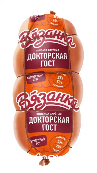 Колбаса Вязанка Докторская ГОСТ 400г/10/Стародворские колбасы