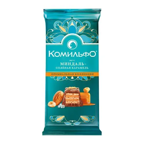 Шоколад Комильфо вкус миндаль соленая карамель 102г