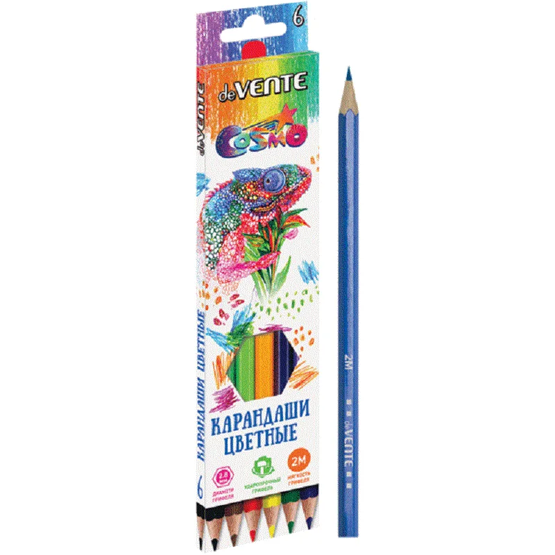 Карандаши deVente Cosmo, шестигранные, 6 цветов
