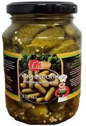 Корнишоны ЛОЗАТО маринованные 3-6см ст/б 370мл