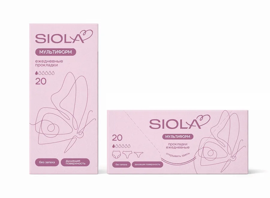 Прокладки гигиенические ежедневные Siola Panty Multiform, 1 капля из 6, 20шт