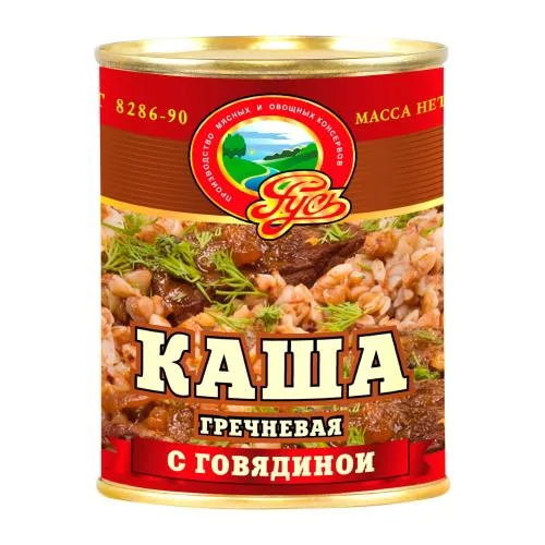 Каша гречневая Русь с говядиной 340г