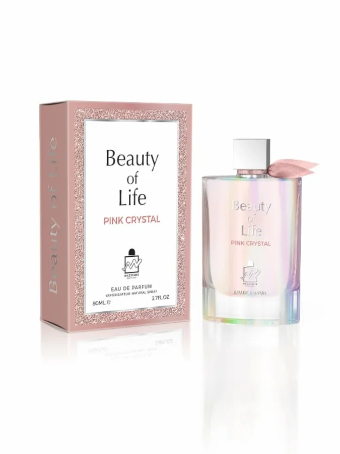Парфюмерная вода женская Milestone Beauty of life pink crystal, 80мл