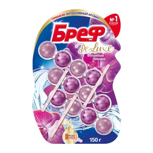 Туалетный блок Бреф Делюкс Волшебная орхидея 3шт*50г