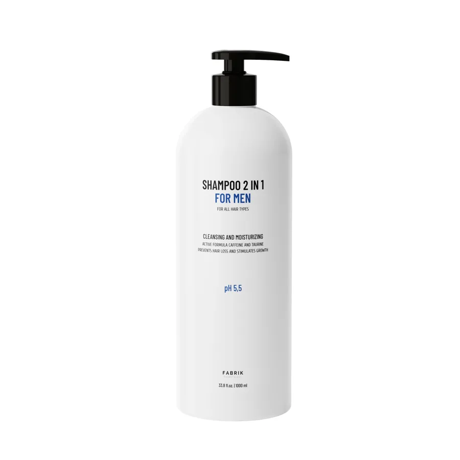Шампунь мужской Fabrik Cleansing and Moistourising, 2в1, 1000мл