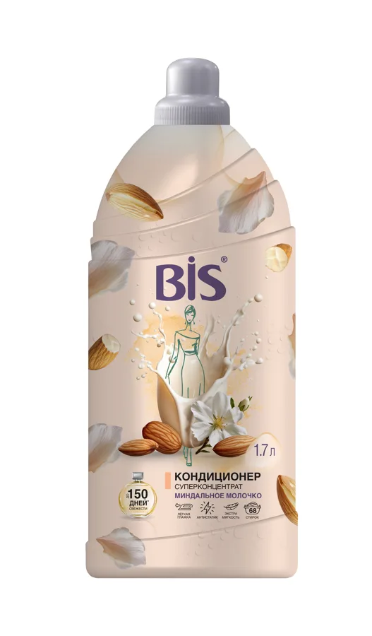 Кондиционер-суперконцентрат для белья Bis Миндальное молочко, 1.7л