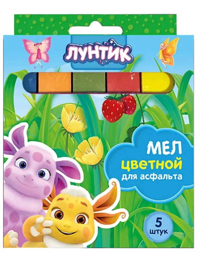 Набор цветных мелков Centrum Лунтик, 5 шт