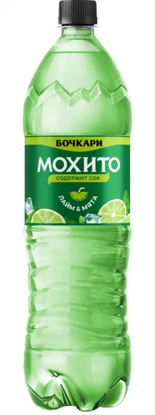 Напиток газ. БОЧКАРИ Мохито 1,3л Мята-лайм пэт/6