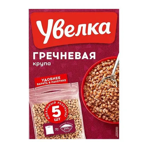 Крупа Увелка Гречневая ядрица Экстра 5пак*80г