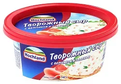 Сыр творожный ХОХЛАНД с ветчиной и зеленью бзмж 60% 140г