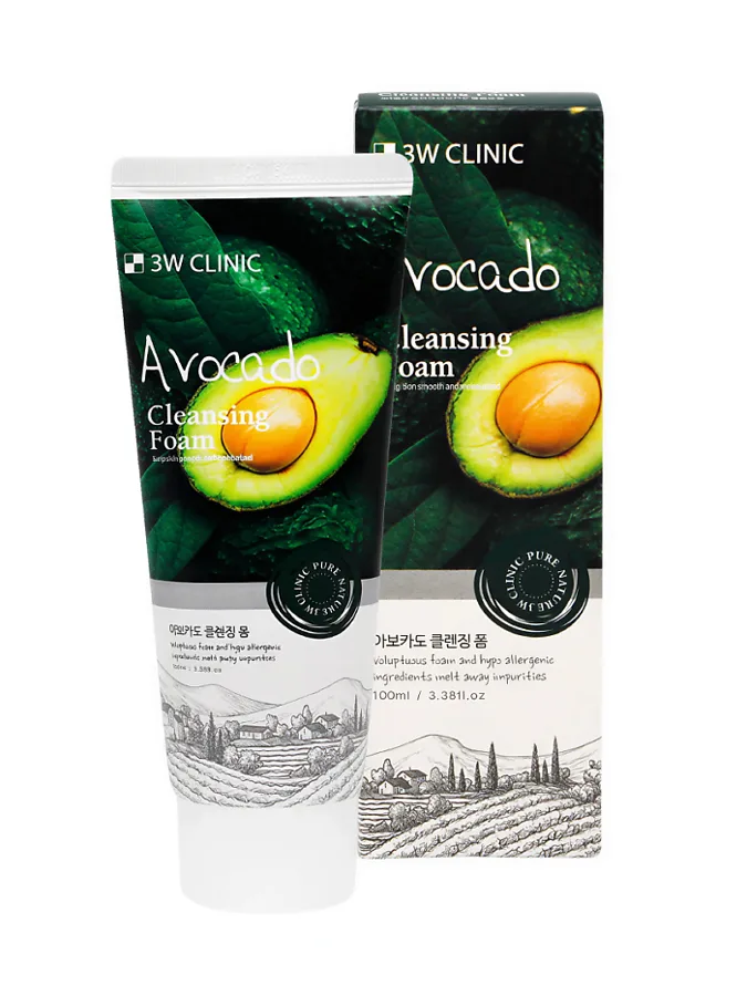 Пенка для умывания 3w Clinic Авокадо (Avocado), 100 мл
