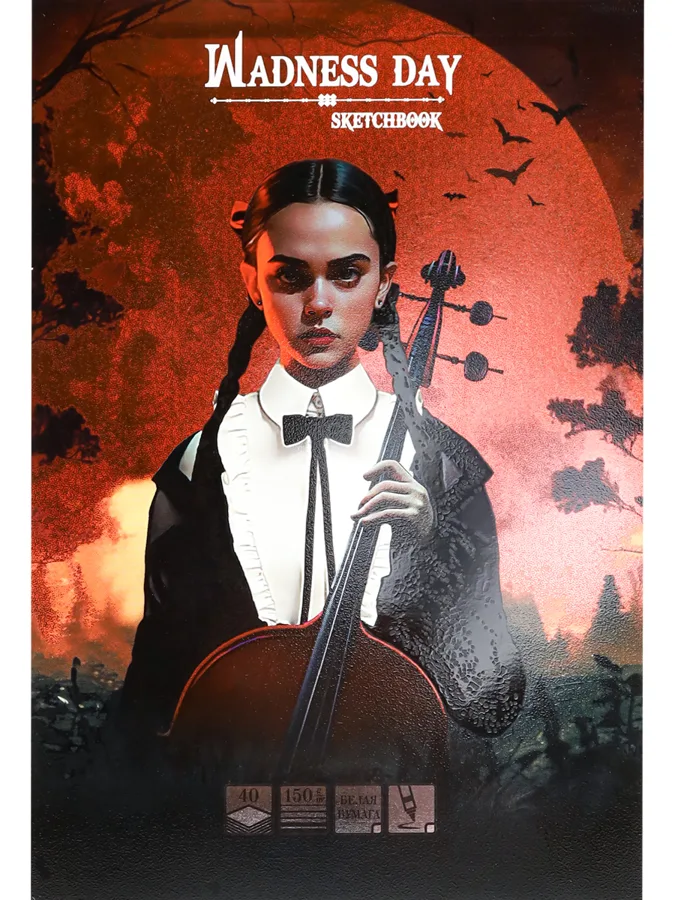 Скетчбук Wednesday Madness, А5, 40л