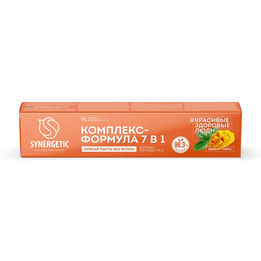 Зубная паста Synergetic Комплекс-формула 7в1, 100г