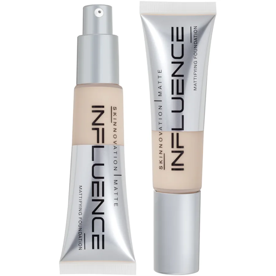 Тональная основа Influence Beauty Skinnovation Matte, матирующая, тон: 01 Бело-бежевый, 25мл