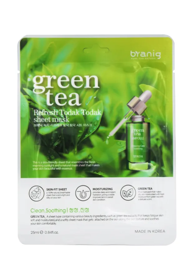 Маска для лица Branig тканевая Green tea