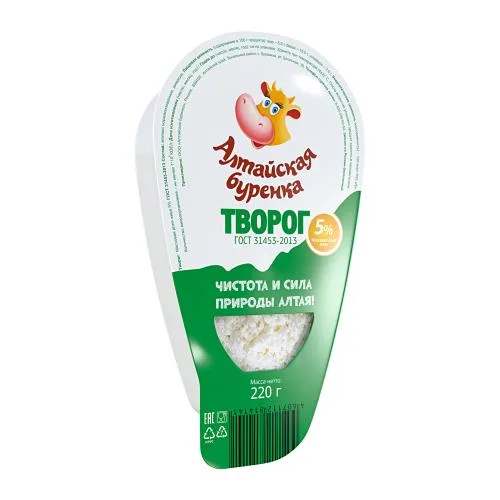 Творог Алтайская Буренка 5% 220г