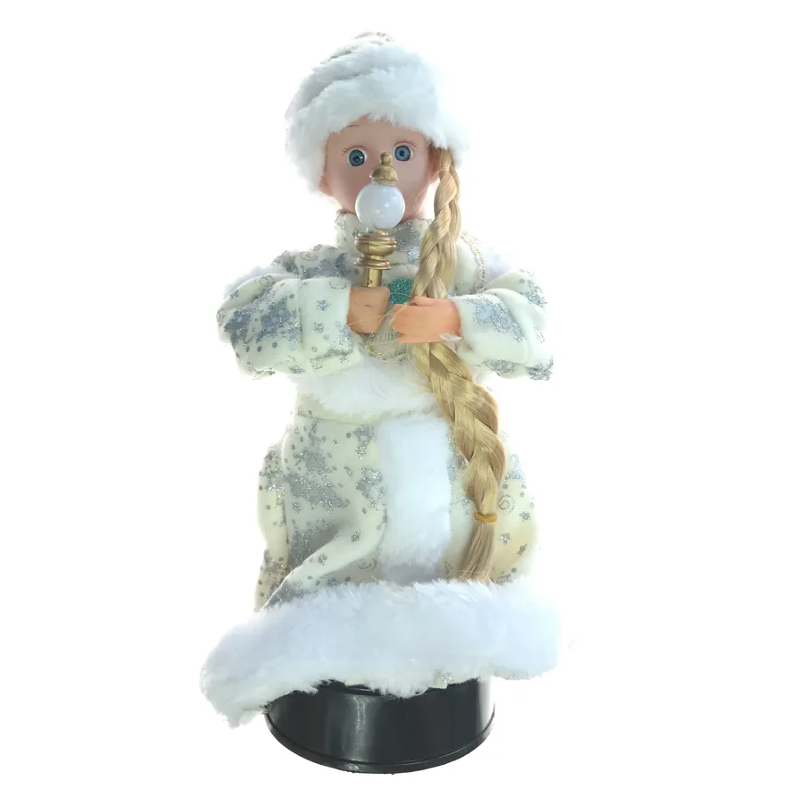 Фигурка новогодняя Снегурочка, музыкальная, 31x10x10см