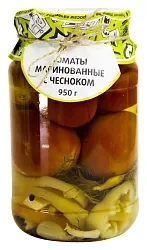 Томаты ПОГРЕБОК маринованные с чесноком ст/б 950г