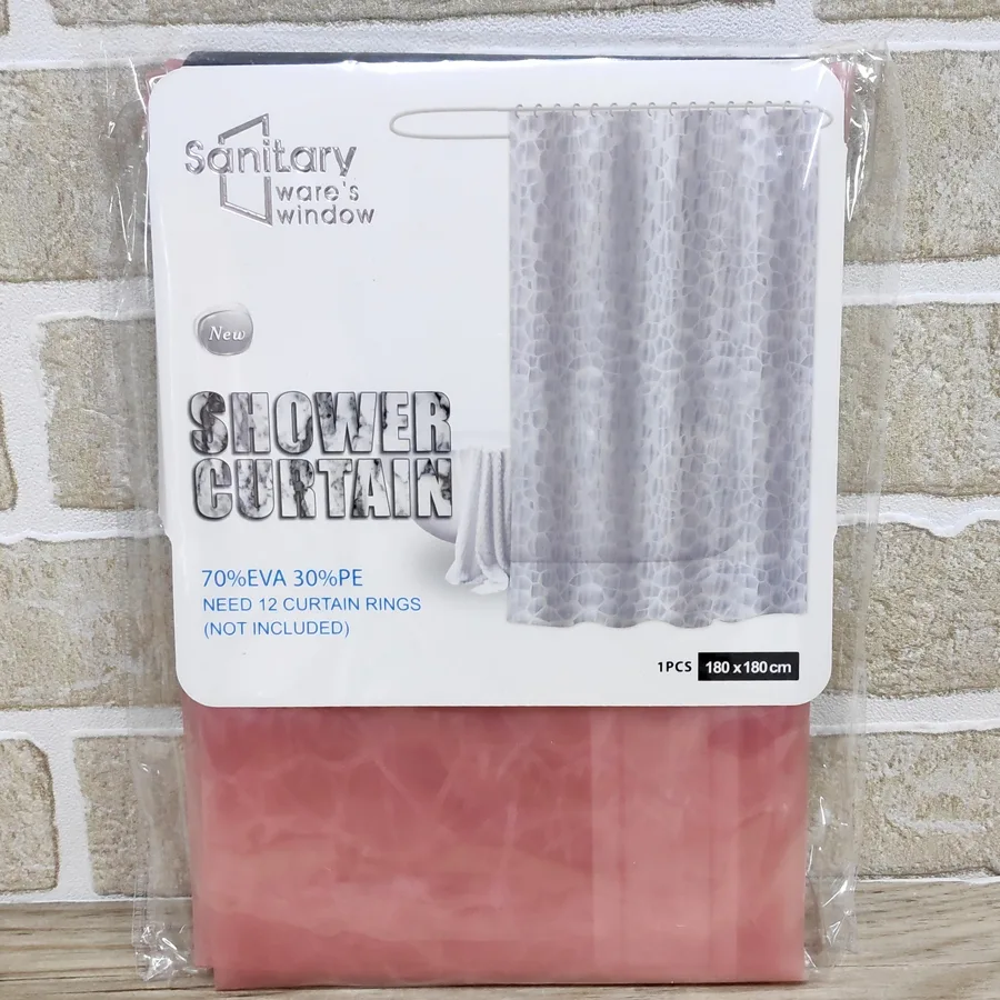 Занавес для ванной Sanitary, 180х180см, цвет: pink