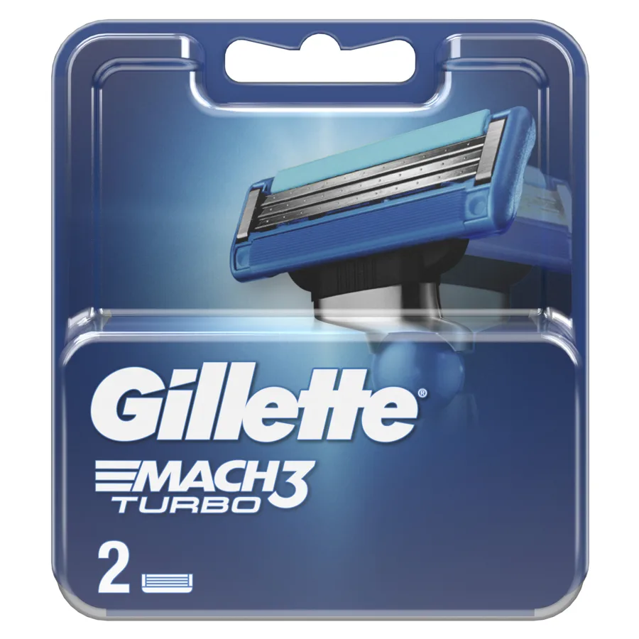 GILLETTE МАК3 Турбо (MACH3 Turbo) Cменные кассеты для бритья 2шт