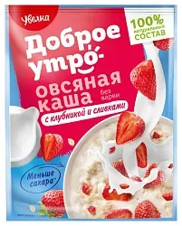 Каша овсяная УВЕЛКА клубника со сливками м/у 40г