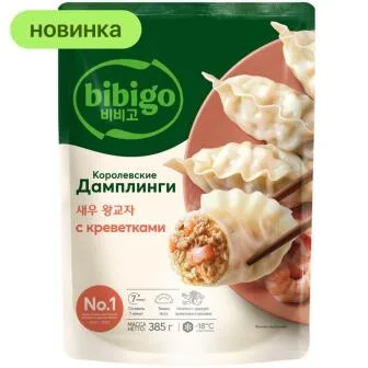 Дамплинги Bibigo королевские с креветками, 385 г