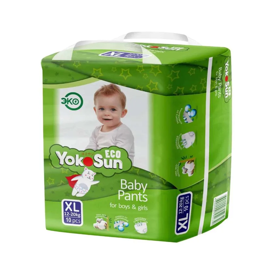 Трусики YokoSun Eco, размер: XL (12-20кг), 10шт