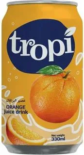 Напиток сокосодержащий TROPI 0,33л Апельсин ж/б/24/Азия
