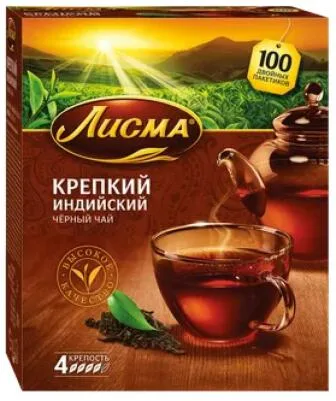Чай Лисма Крепкий черный, 100 пак