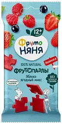 Фруктовые кусочки ФРУТОНЯНЯ Пазлы яблоко клубника малина м/у 20г
