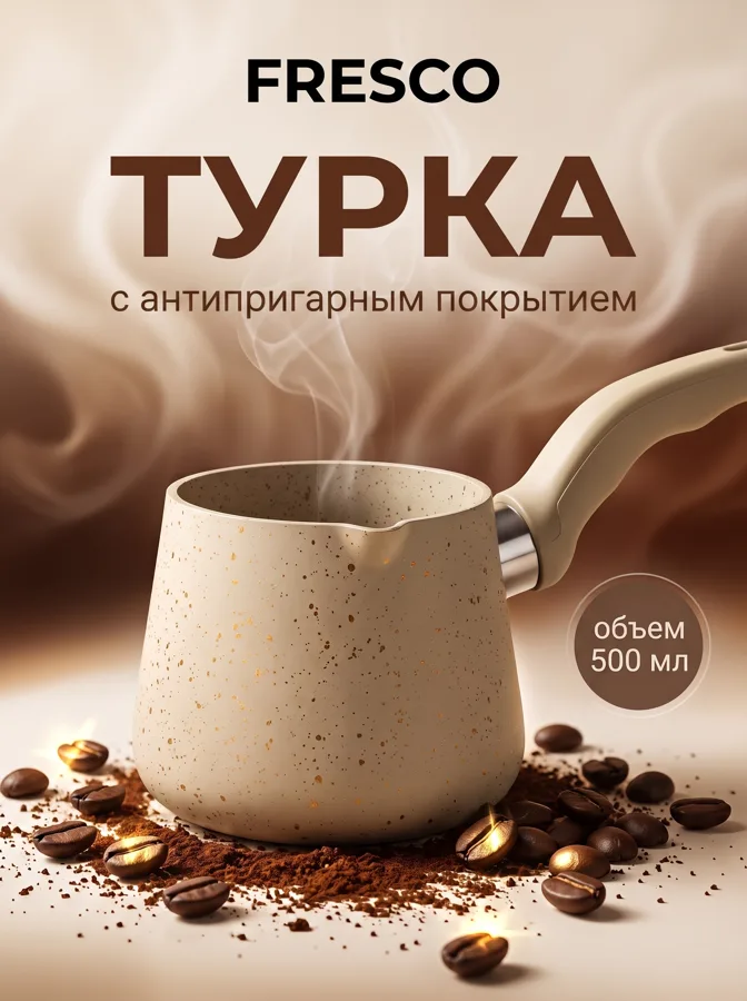 Турка с антипригарным покрытием Fresco Эстима (Estima), 500 мл
