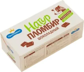 Натуральный пломбир Гроспирон шоколадный, в коробке, 240 г