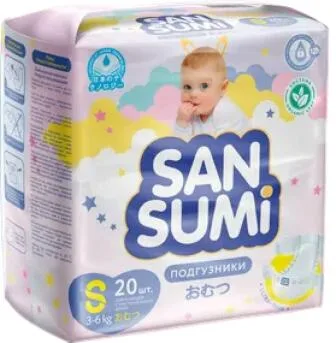Подгузники детские Sansumi размер S, 20 шт