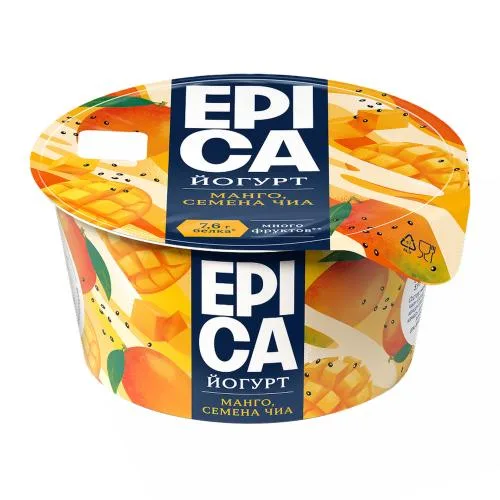 Йогурт Epica Манго семена чиа 5% 130г