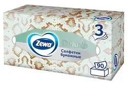 Салфетки бумажные ЗЕММА Делюкс 3сл карт/уп 90шт
