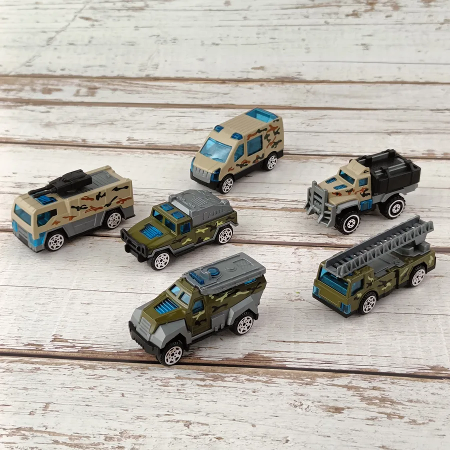 Набор металлических машинок Jile Toys Военная техника, 6 шт