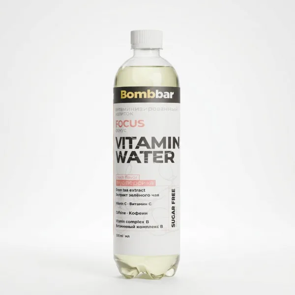 Напиток BOMBBAR Vitamin Water Фокус персик 500мл пл/бут/6/ЗОЖ СПОРТ