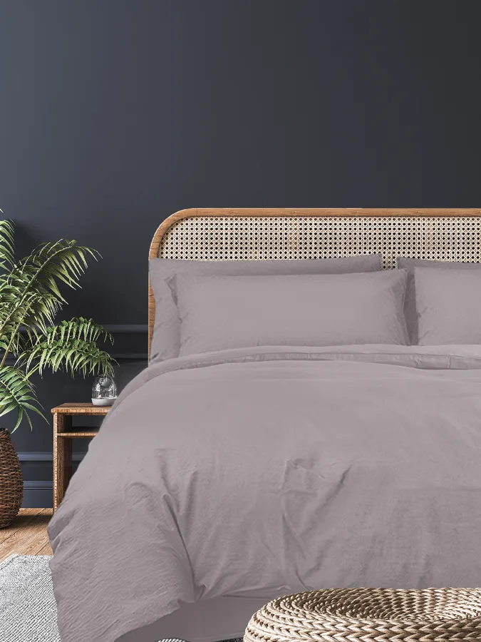 Комплект постельного белья Livadia Stonewash Грей, 1,5-спальное, полисатин, наволочка: 50х70см
