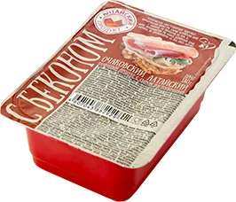 ПЛАВЛЕНЫЙ ПРОДУКТ С СЫРОМ ОЧАКОВСКИЙ, СО ВКУСОМ БЕКОНА, 55%, 180 Г