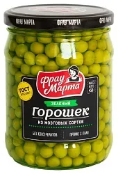 Горошек ФРАУ МАРТА зеленый ст/б 450г