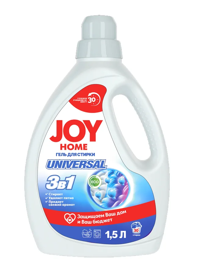 СМС JOY HOME Гель для стирки UNIVERSAL универсальный 3в1 1500мл