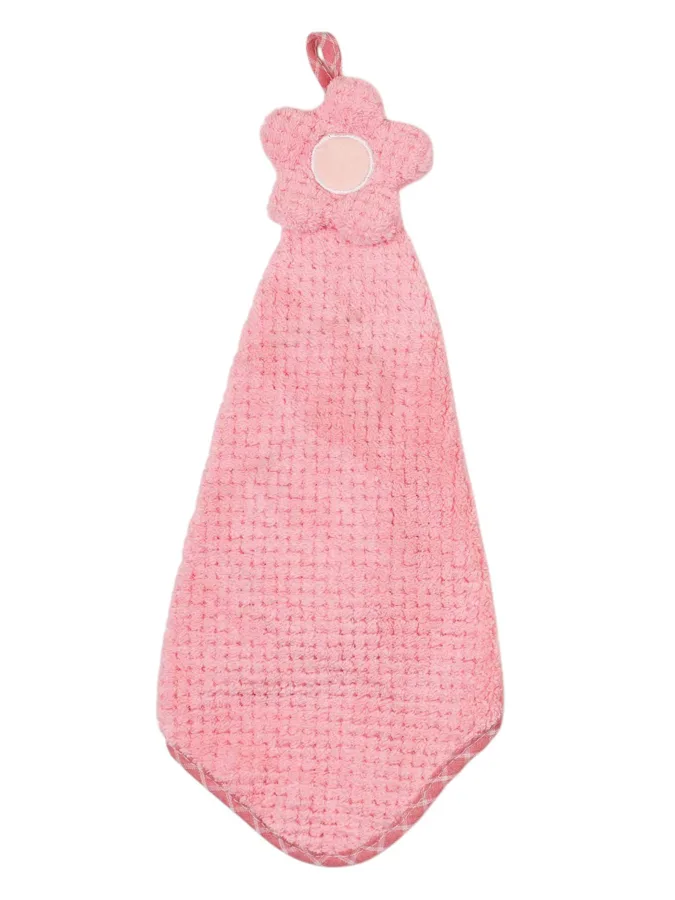 Полотенце кухонное Floral Season Цветок, микрофибра, 38х25 см, розовый
