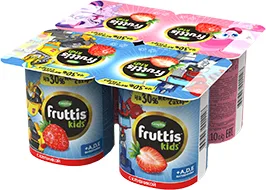ЙОГУРТНЫЙ ПРОДУКТ ФРУТТИС КИДС, С КЛУБНИКОЙ, 2,5%, 110 Г